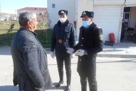 Xızıda polis tərəfindən koronavirus pandemiyası ilə əlaqədar maarifləndirmə tədbirləri davam etdirilir - FOTOLAR