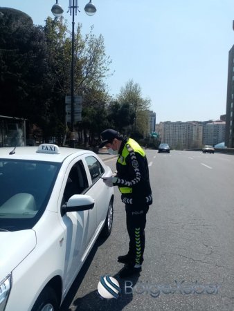 Nəsimi polisi karantin rejiminə nəzarət edir - FOTO