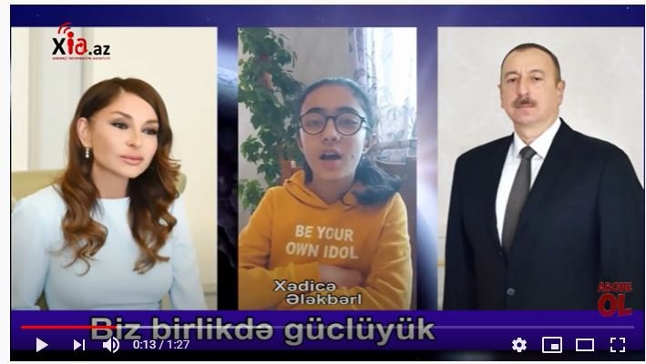 Məktəblilər Prezidentə təşəkkür etdilər - VİDEO