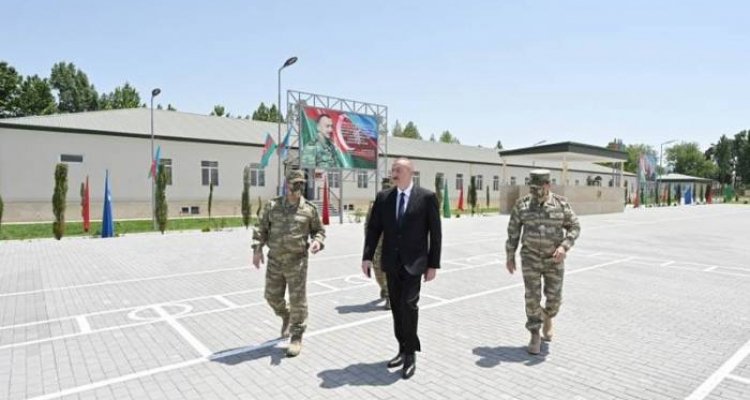 Prezident Ağdamda “N” saylı hərbi hissədə olub - Yenilənib
