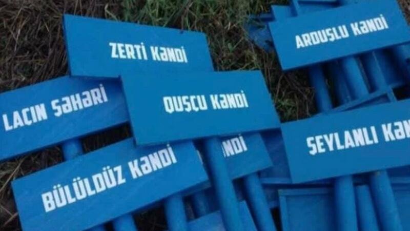 Laçının kəndlərinin yol nişanları hazırdır - FOTO