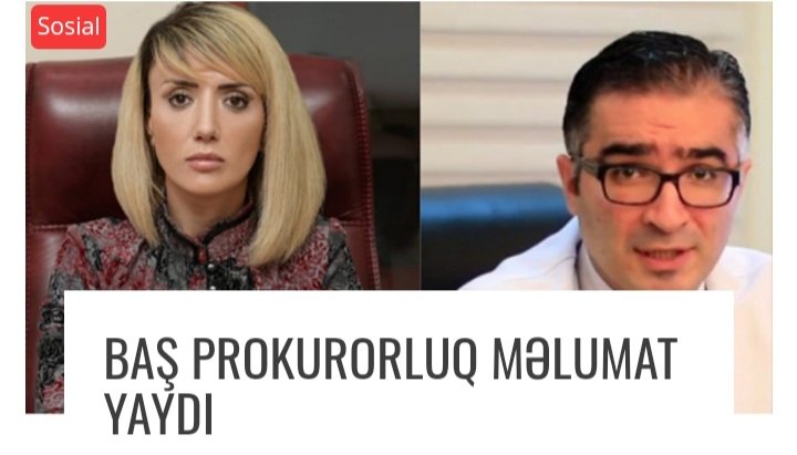 BAŞ PROKURORLUQ MƏLUMAT YAYDI