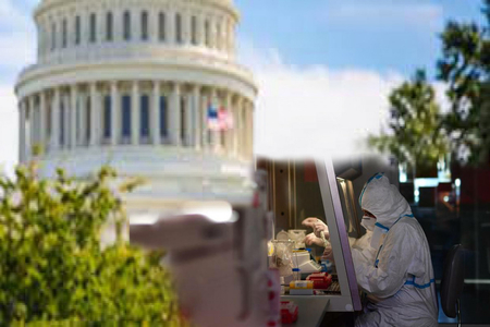 ABŞ Konqresinin baş həkimi yoluxmanın kəskin artması ilə bağlı məsafədən işləməyə çağırış edib