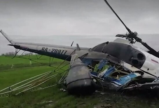 Rusiyada helikopter qəzaya uğrayıb