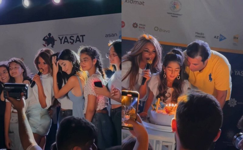 Aygün Kazımova şəhid övladları ilə bir arada - Video