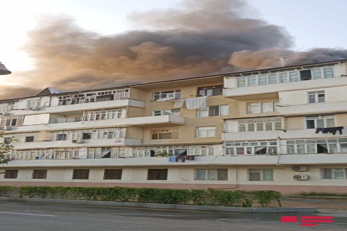 Bakıda yaşayış binasında yanğın olub