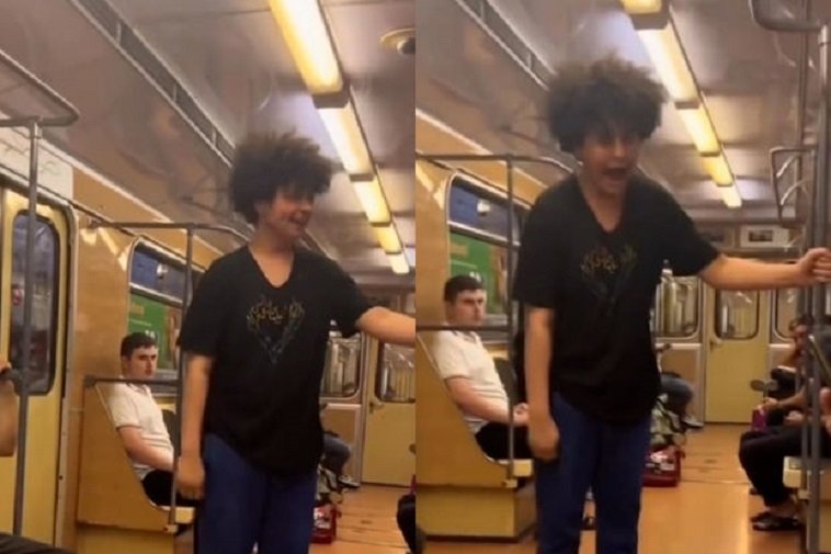 Metroda qışqırdı, ictimai yerdə narahatlıq yaratdı: Bu gəncə dur deyən olacaqmı? - VİDEO