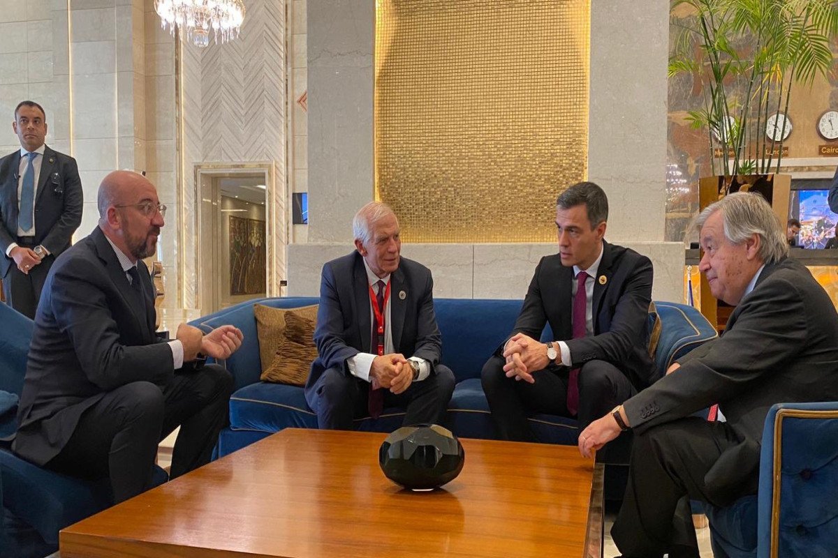 BMT Baş katibi və Aİ rəsmiləri Qəzzadakı vəziyyəti müzakirə edib - FOTO