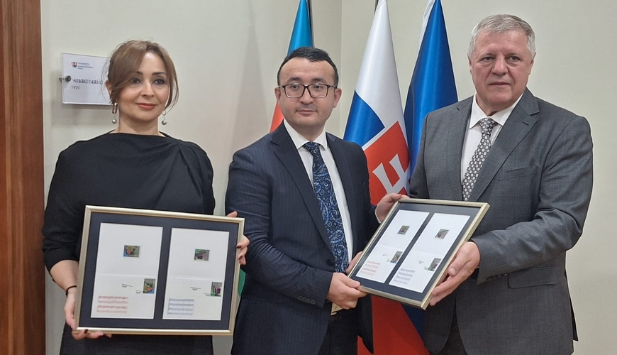 Slovakiya-Azərbaycan birgə poçt markasının təqdimatı keçirilib - FOTOLAR