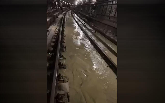 Kiyevdə metronu su basdı