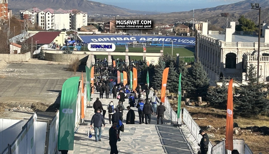 Xankəndi stadionu oyuna hazırdır- Son dəqiqə görüntüləriFOTOVİDEO