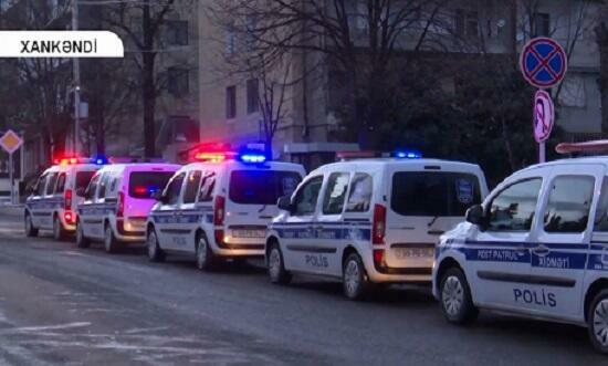 Polislərimiz Xankəndidə belə xidmət edir - Yeni video