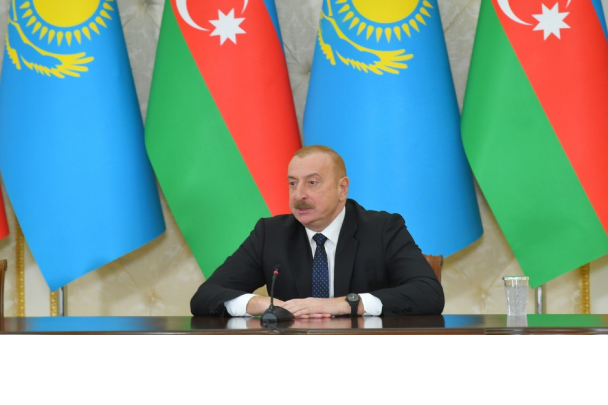 Azərbaycan Prezidenti: TransXəzər nəqliyyat dəhlizi bu gün öz potensialını tam şəkildə açır