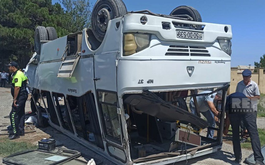 Bakı-Sumqayıt yolunda iki avtobus toqquşub, xeyli sayda yaralı var - FOTO/VİDEO