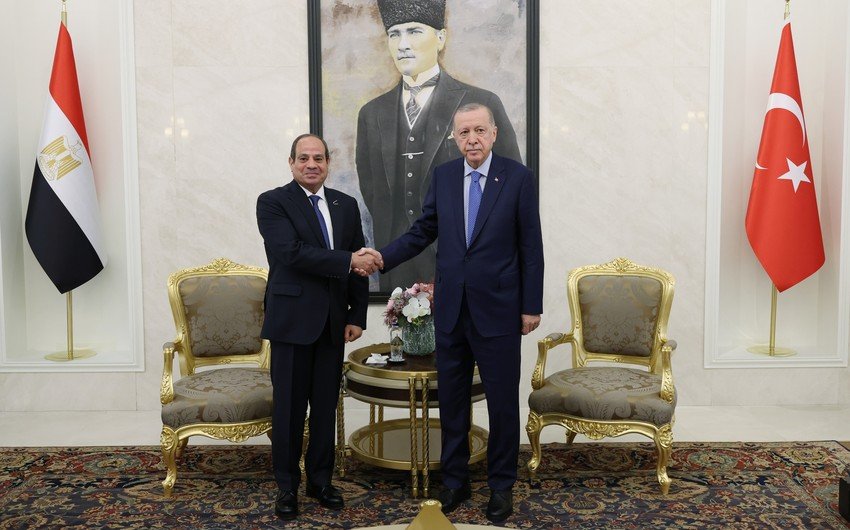 Misir Prezidenti Türkiyədə Ərdoğanla görüşüb