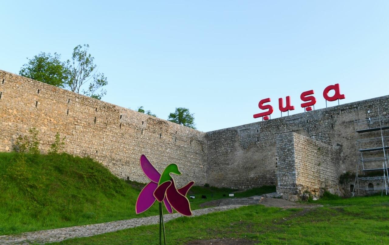 Şuşada Bayraq Meydanının açılışı olub