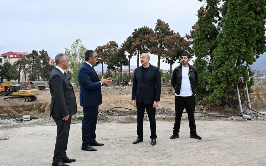 Prezident Xankəndidə Konqres Mərkəzinin tikintisi ilə tanış oldu - YENİLƏNDİ