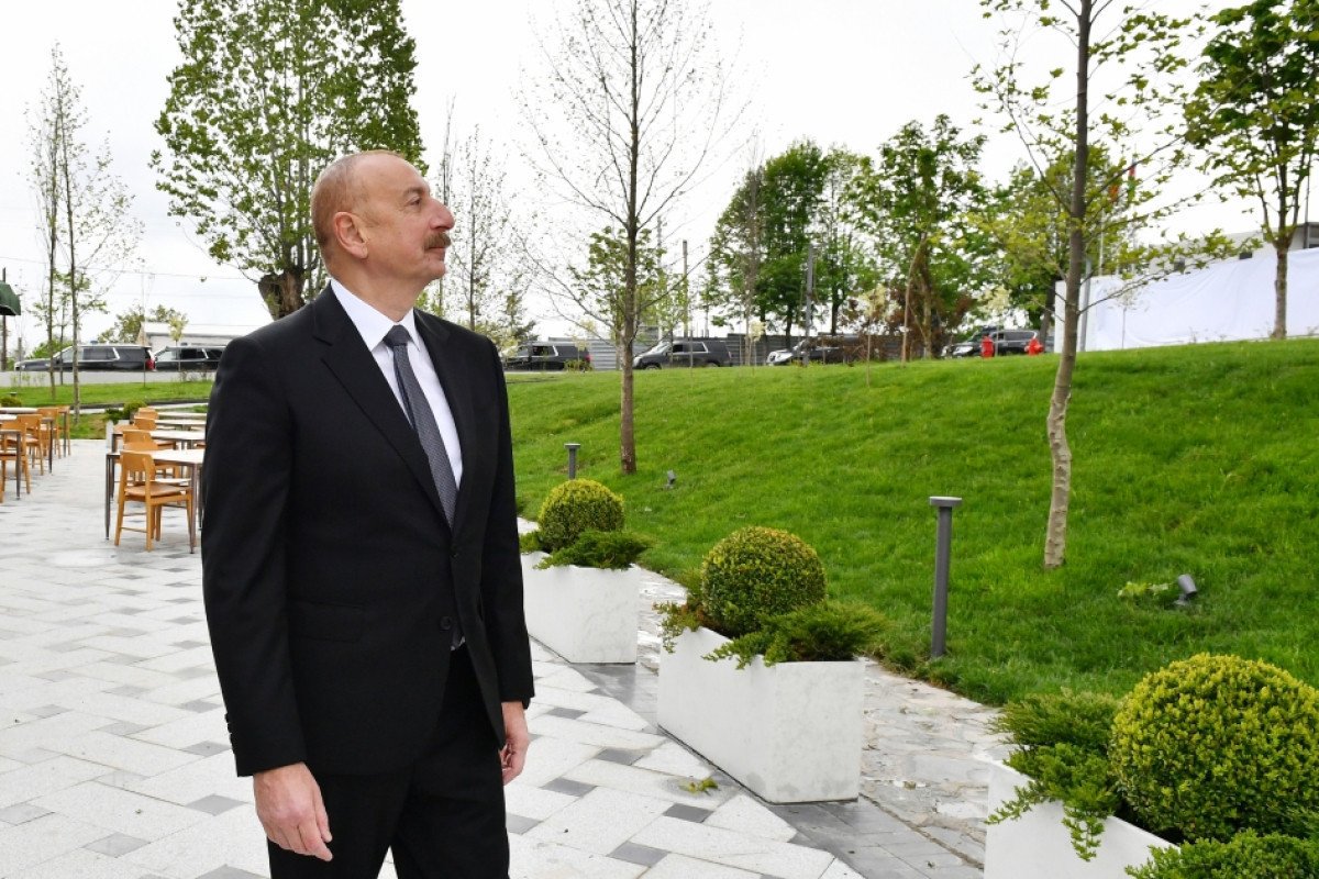 Prezident İlham Əliyev Zəngilan İstirahət Kompleksində aparılan tikinti işləri ilə tanış olub