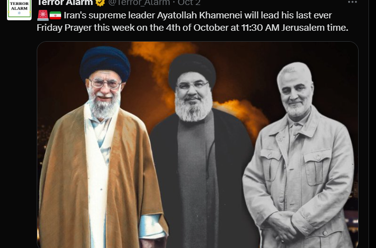 MOSSAD-dan Xameneyiyə ŞOK TƏHDİD: "Sonuncu cümə namazını qılacaq..." FOTO