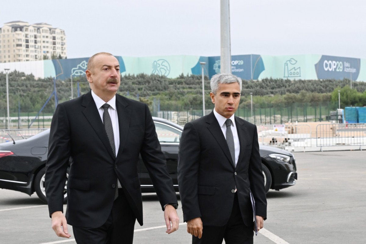 İlham Əliyev Olimpiya Stadionunun ərazisində COP29-a hazırlıqla bağlı görülən işlərlə tanış olub  - YENİLƏNİB