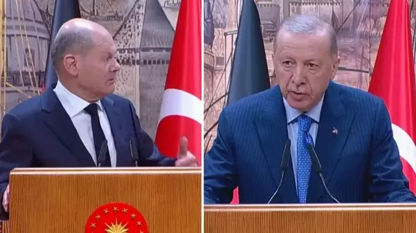 Ərdoğan Almaniya kanslerinin dediklərinə qəzəbləndi – VİDEO