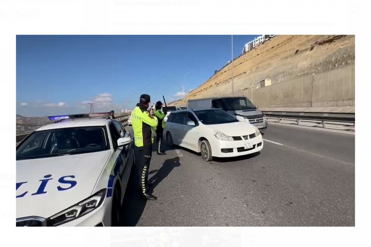 DYP sürüşmə baş verən yolda hərəkətin nizamlanması üçün işlər aparır