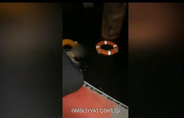 Bulvarda dənizdə batan gənc qız xilas edildi - VİDEO