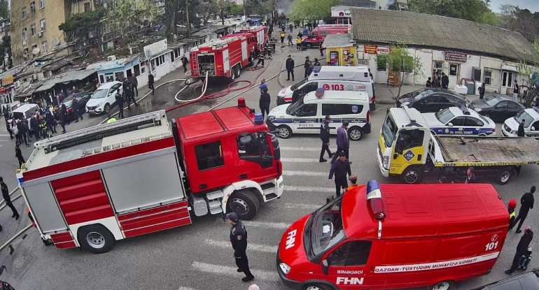 Yanğına görə bu yollarda hərəkət məhdudlaşdırıldı - Foto