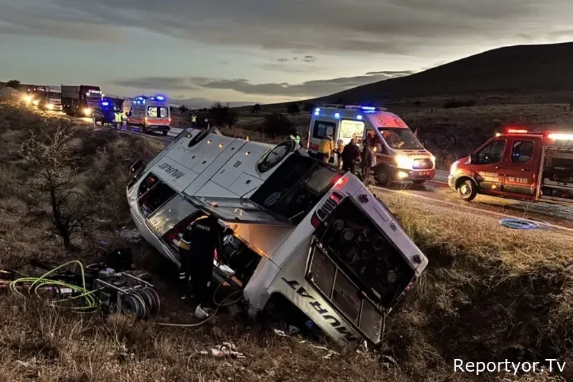 Türkiyədə dəhşətli avtobus qəzası oldu