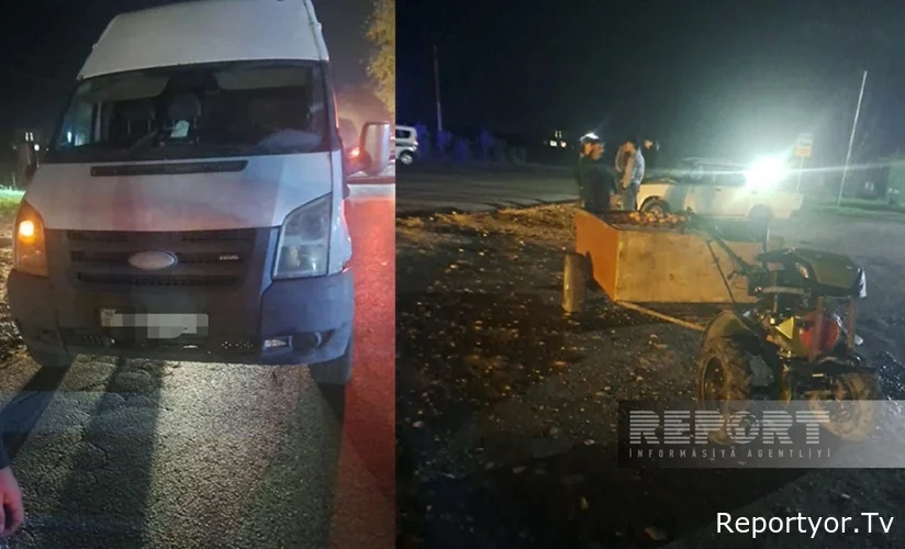 Qubada qəzadan xilas olmaq istəyən motoblok sürücüsü digər avtomobilin altında qalaraq ölüb