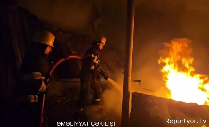 Bakıda böyük obyektdə güclü yanğın