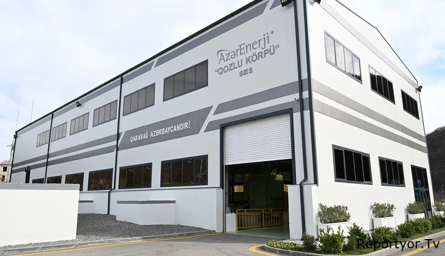 Prezident Ağdərədə "Qozlukörpü" Su Elektrik Stansiyasının açılışında iştirak edib