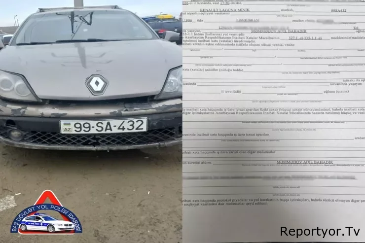 Narkotik çəkib maşın sürən TUTULDU