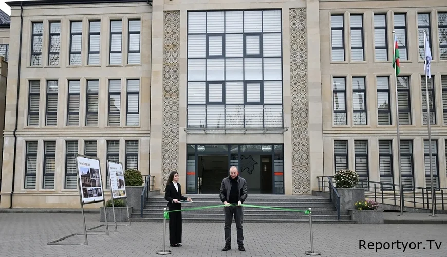 Prezident İlham Əliyev Şamaxı Avropa liseyinin yeni binasının açılışında iştirak edib - FOTO